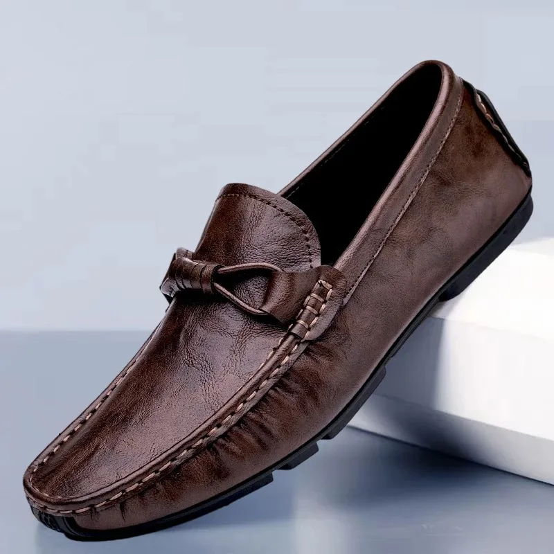 Men Shoes Leather Loafers Handmade Leather Casual Shoes for Men Business Walking Shoes Man Outdoor Driving Footwear Moccasins