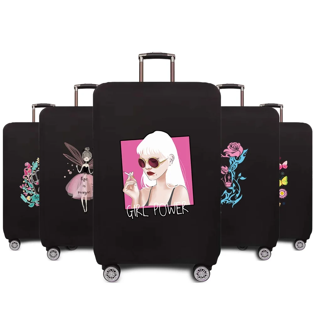 

Защитный чехол для чемодана 18-28 дюймов, эластичный чехол от пыли с цветным узором для чемоданов на колесиках, аксессуары для путешествий