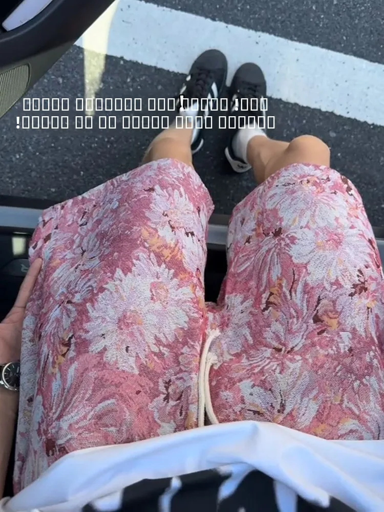 

Летние мужские шорты с цветочным принтом, повседневные пляжные брюки прямого кроя со средней талией, модный дизайн, свободный крой, удобные