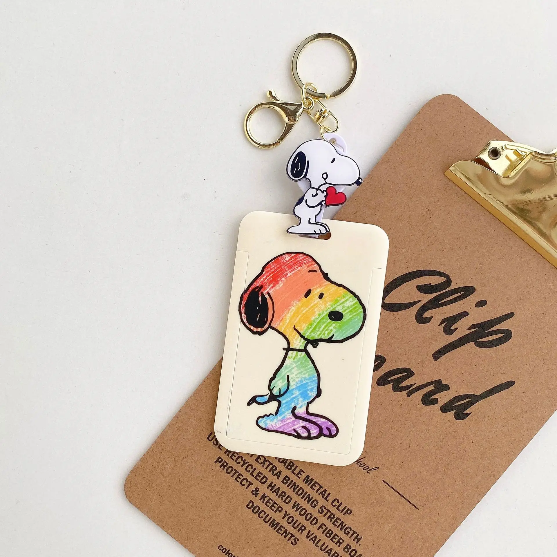 SNOOPY Charlie Schlüsselanhänger Anime Paar Taschenanhänger Herren Damen Schlüsselanhänger Zubehör Bus-ID-Türkartenhalter – Detail 6