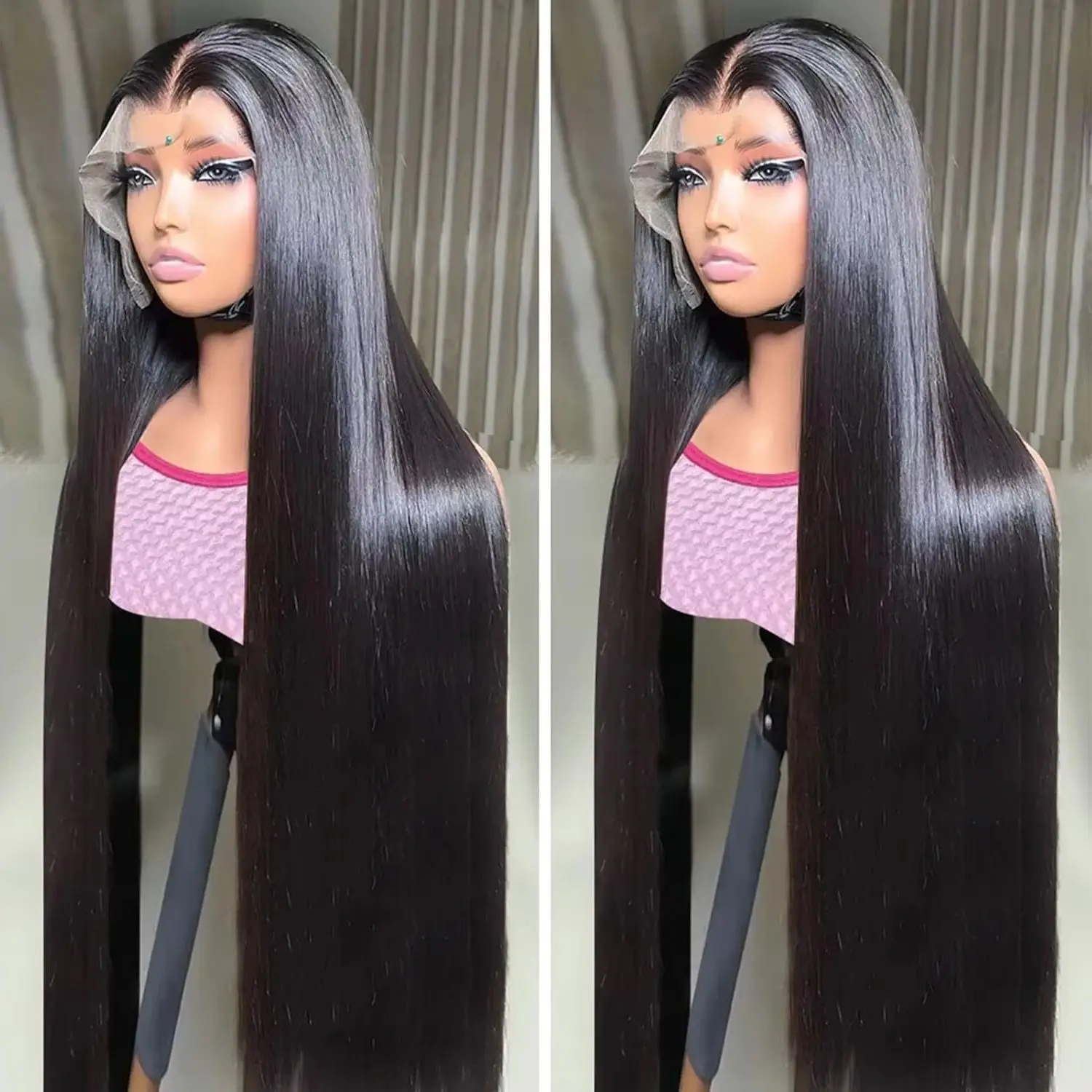 

250 Density 13x6 HD Bone Straight Lace Front Wigs Human Hair Brazilian 40 42Inch 13x4 360 Lace Frontal Human Hair Wigs For Women