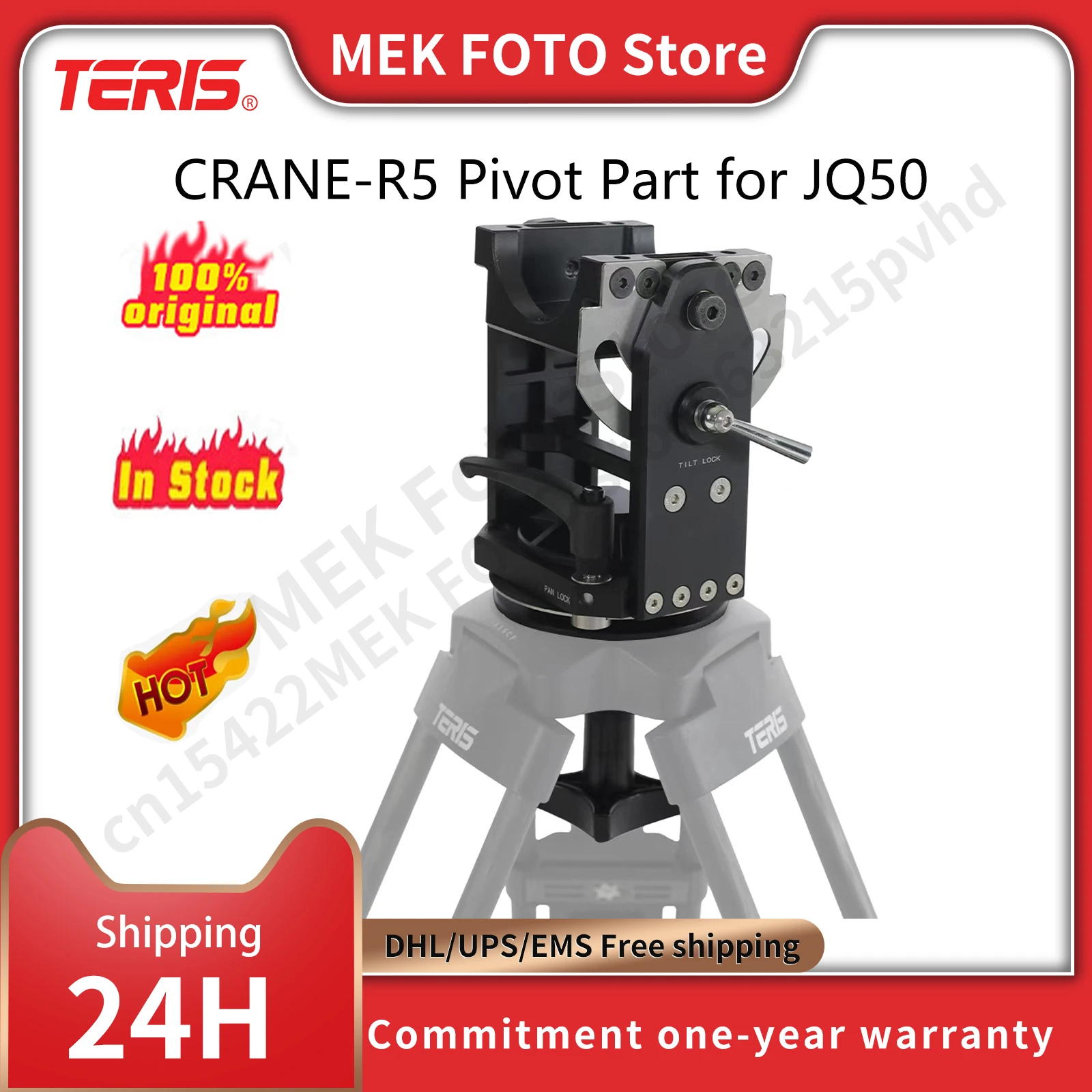 Pieza pivotante Teris CRANE-R5 para JQ50, mecanismo central del brazo oscilante, se puede utilizar universalmente con trípode de 100 mm