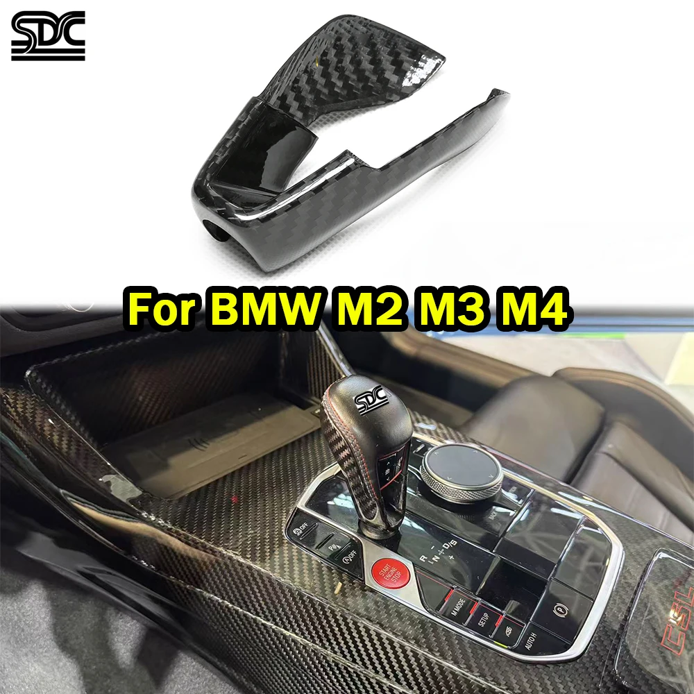 

For BMW M2 G87 M3 G80 G81 M4 G82 G83 X3M X4M X5M X6M M8 F91 F92 F93 Real Dry Carbon Fibre Gear Shifter Knob Cover Sticky on