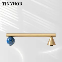 Natural Crystal + Brass Furniture Handles for Kitchen Cupboard Drawer Pulls Home Decor/ Pink Cabinet Hardware Decorative Knob