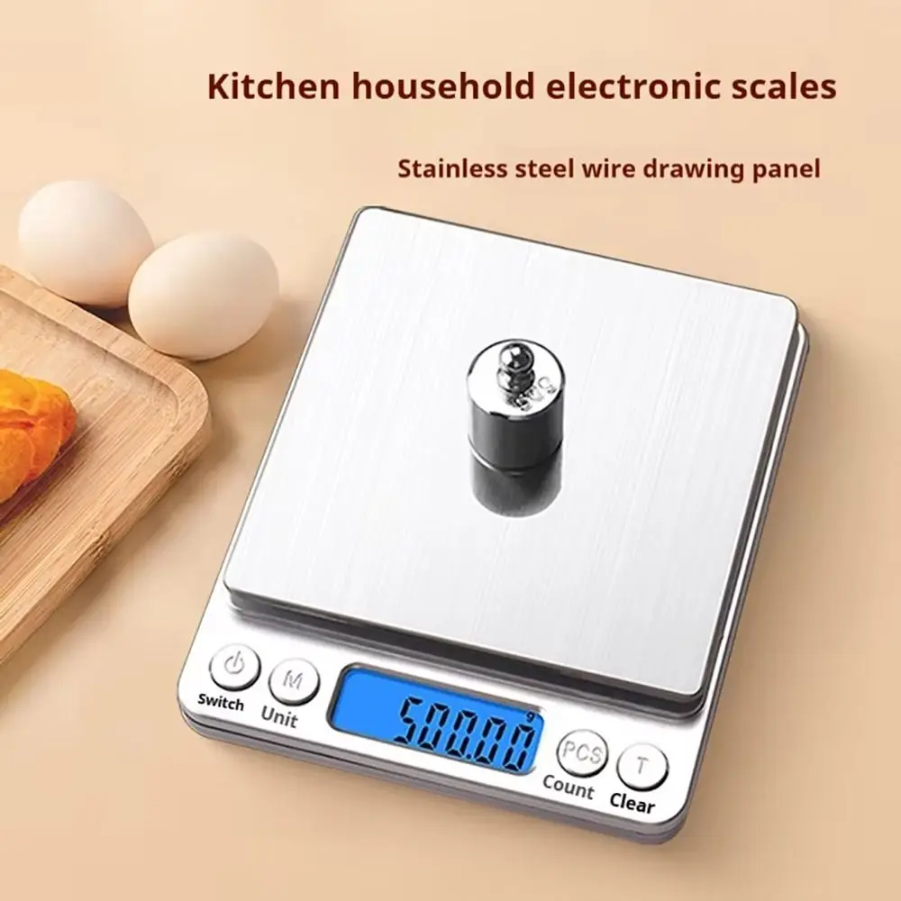 1Pcs 3000g/0.1g Kitchen Digital Scale Gram/Oz with Back-Lit Small Jewelry Scale Digital Weight LCD Display/Tare
