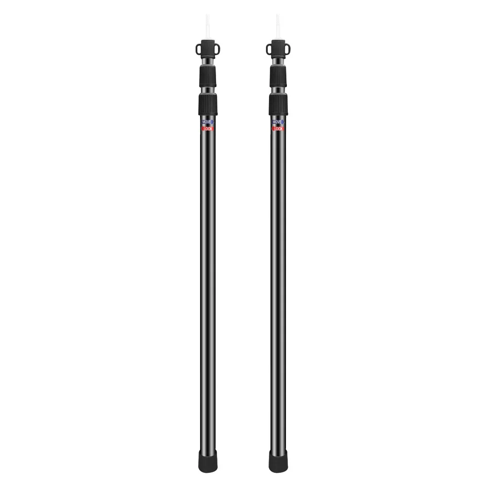 Set van 2 zeilstokken telescopische camping vervanging 3-delige aluminium tentstangen voor regenvlieg camping onderdak luifel luifel