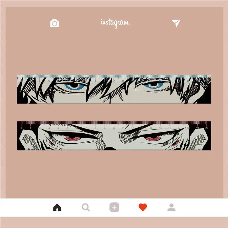 Creative Anime Jujutsu Kaisen Cartoon Satoru Gojo Ryomen Sukuna 20Cm Ruler Student Stationery Measuring Ruler Drawing Ruler Gift