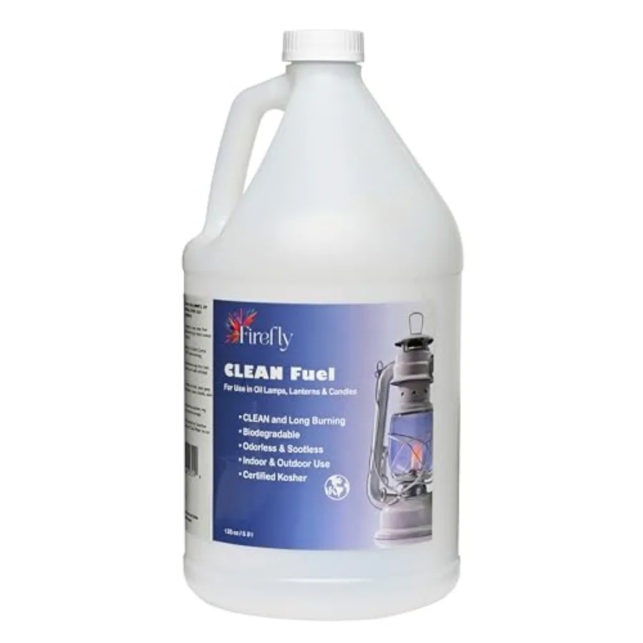 

Fuel Clean Fuel Lamp Oil - Smokeless, Virtually Odorless, and - Long-Lasting Burn Time for Indoor and Outdoor Lamps - - Made in