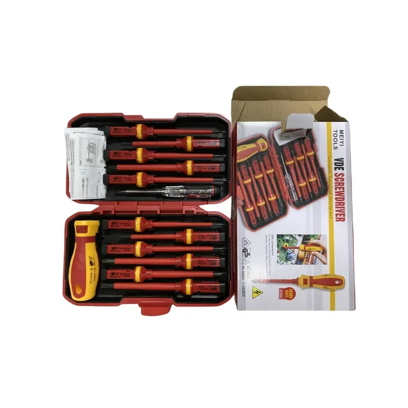 13 Pcs VDE Insulated Screwdriver Set High Voltage Electrician Phillips Slotted Screwdrivers Kit