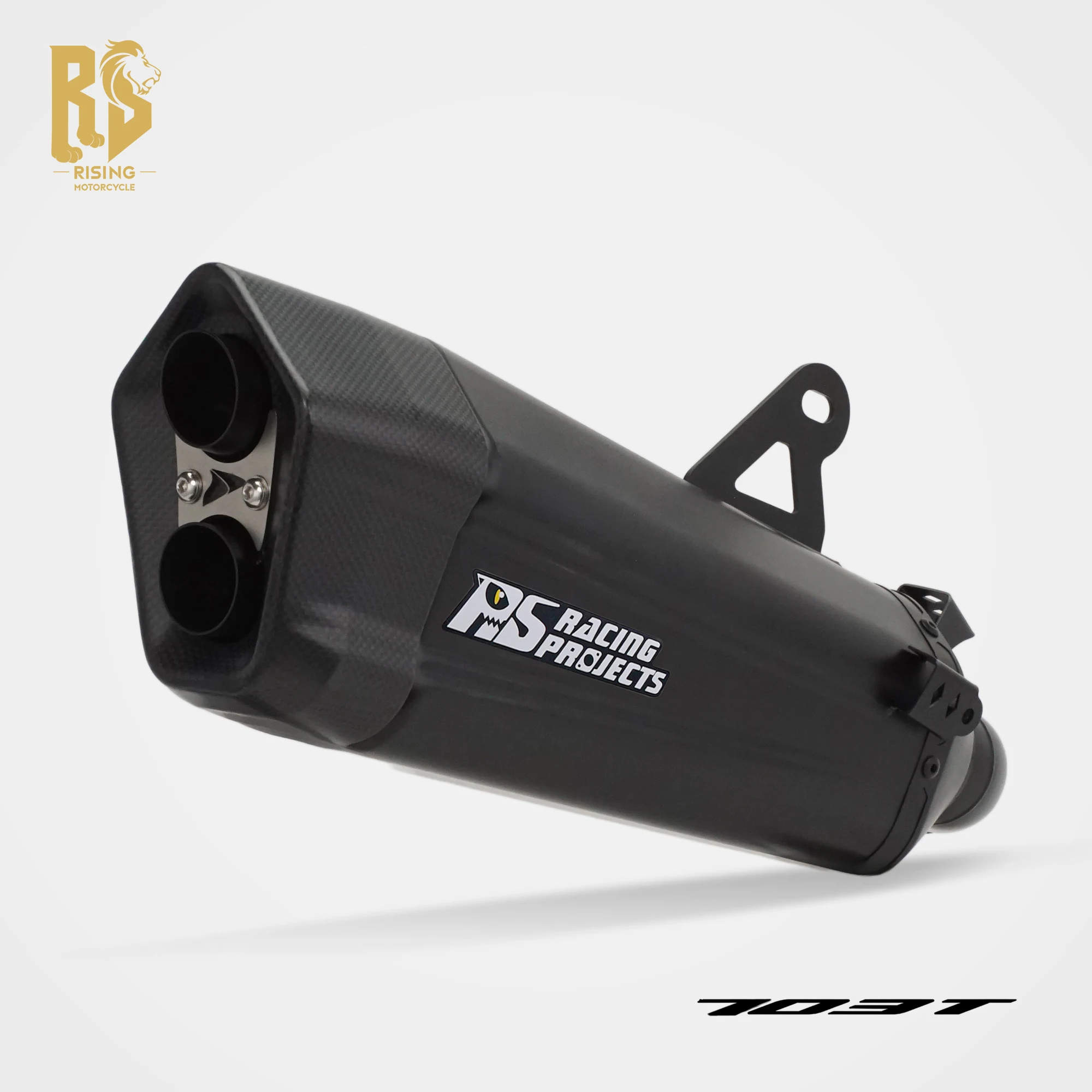 For ZONTES 703T 2026 Adventure Motorcycle Stainless Steel Mid-Tail Integrated Slip-On Exhaust Muffler Low Volume Modified Parts