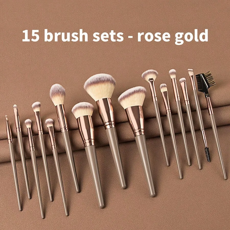 

15pcs Rose Gold Portable Makeup Brush Set, Beginner Eyeshadow & Powder Brushes, Full Makeup Tool Kit,Brush Set,Makeup Brush Kit,Make Up Brush Set,Make Up Set Complete,Makeup Brush Set,Complete Makeup Kit,Brush Kit,Brushes Makeup Set,Makeup Gift Set,G