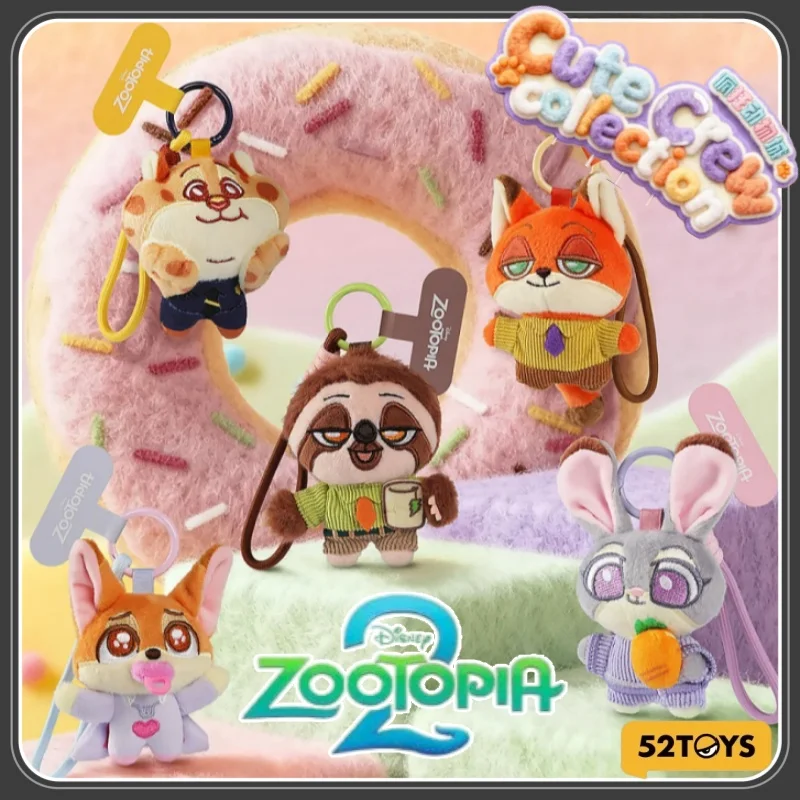 

Оригинальная плюшевая слепая коробка Disney 52 Toys Zootopia 2, милая коллекция экипажа, серия Judy Nick Flash, подвеска для телефона, игрушка, подарок, декор