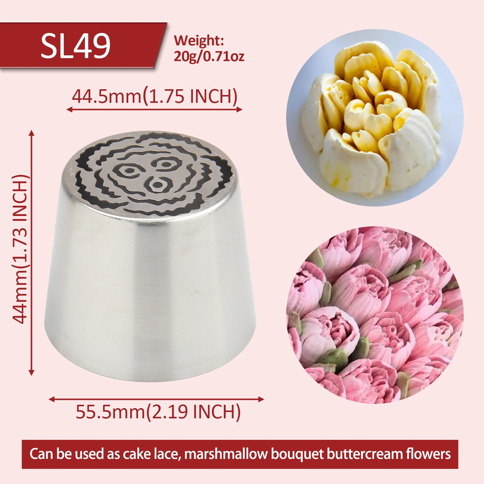 Extra Large Cotton Candy Bouquet Framing Nozzle Russian Cream Bean Paste Frosting Squeeze Nozzle DIY Cake Tools SL49