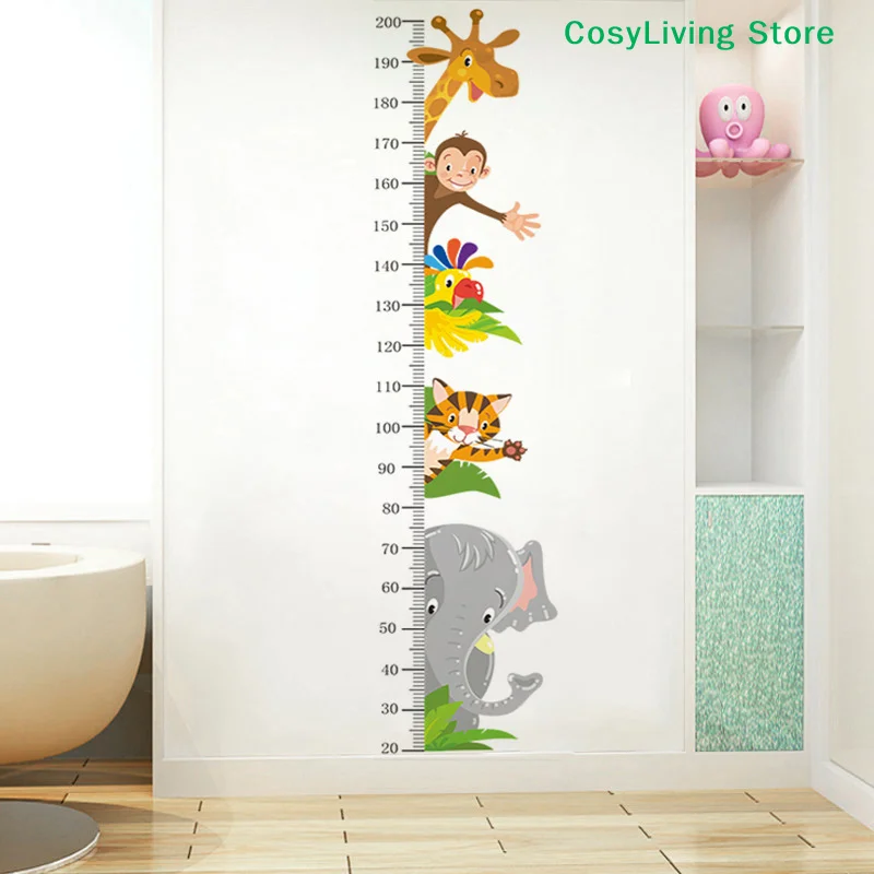 Baby Nursery Decals - [CL]สติกเกอร์ติดผนังรูปสัตว์สำหรับเด็ก วัดส่วนสูงสำหรับเด็กอนุบาล ตกแต่งผนังห้องเด็ก[CL]