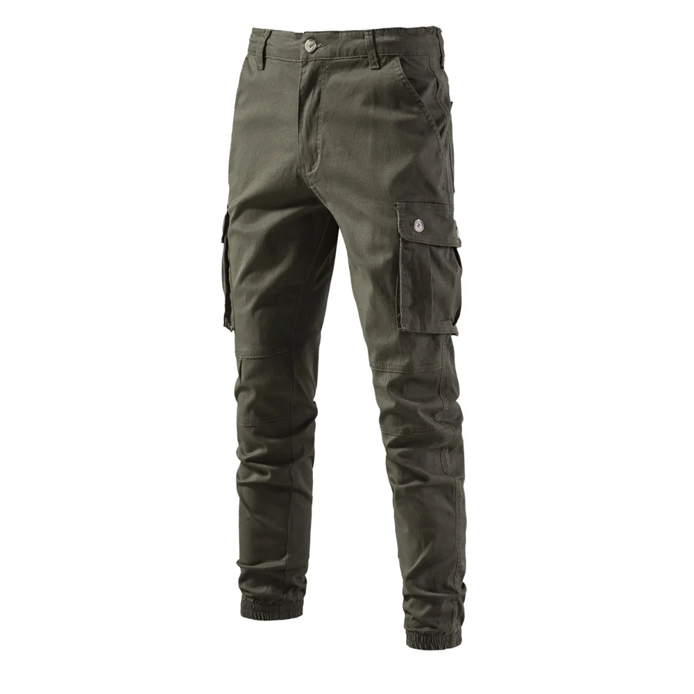 2023 Spring and Autumn New Men's Pants Casual Overalls Breathable Men's Youth Solid Color All-match Pants брюки карго карго