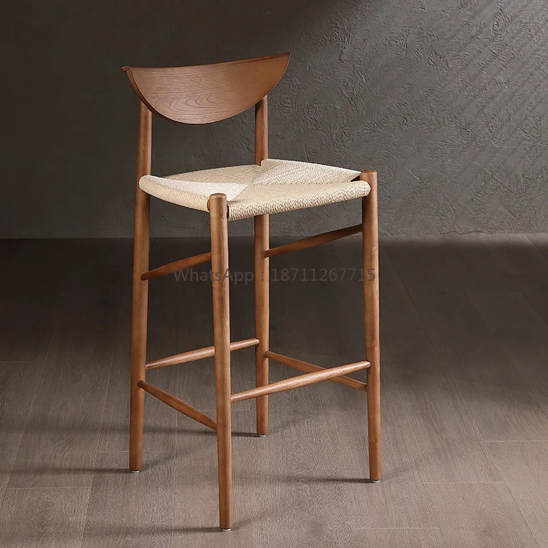 Silent wind bar commercial front desk high stool medium ancient style home island high chair