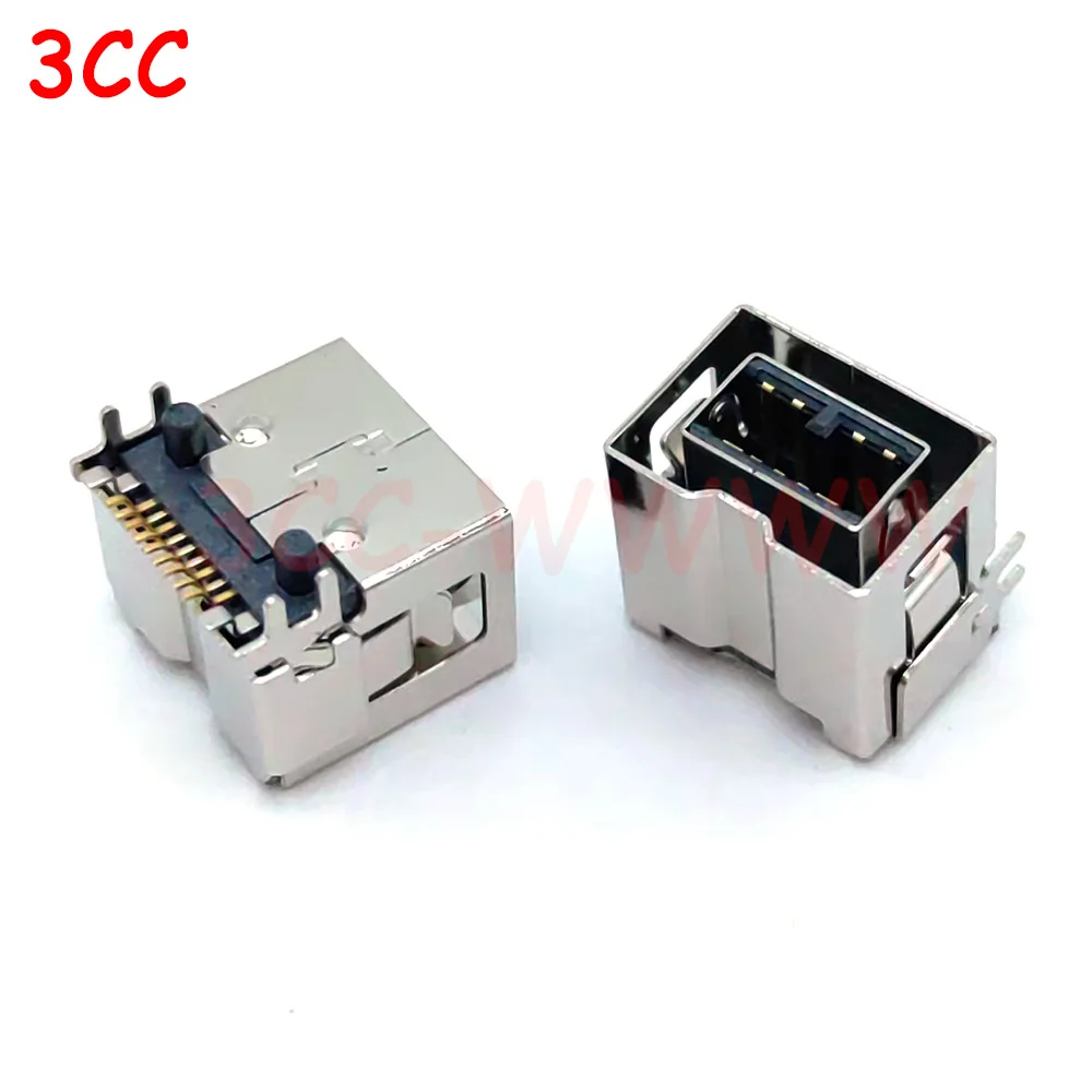 1-10pcs IEEE 1394B 9Pin USB Connector 1394-9P Female Socket SMT 1394 Socket