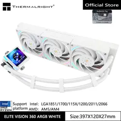 Thermalright ELITE VISION 360 ARGB All-in-one water cooling radiator，magnetic IPS LCD display screen，2.73-inch/DIY