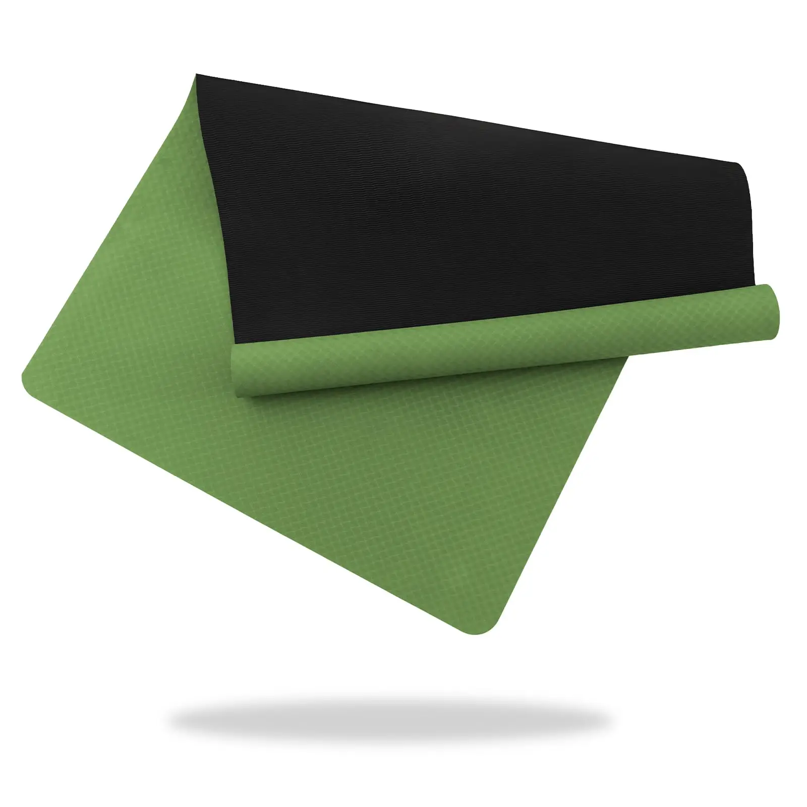 80cm/100cm Yoga Matte, Rutschfest TPE Gymnastikmatte für Pilates, Fitness &