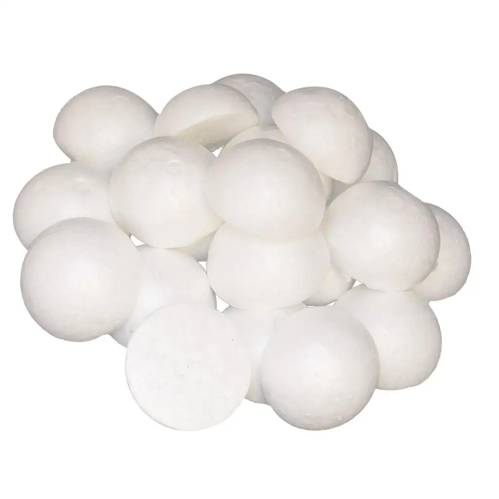 Large White Foam Balls 60mm DIY Craft Supplies for Kids Modeling and Holiday Party Decorations