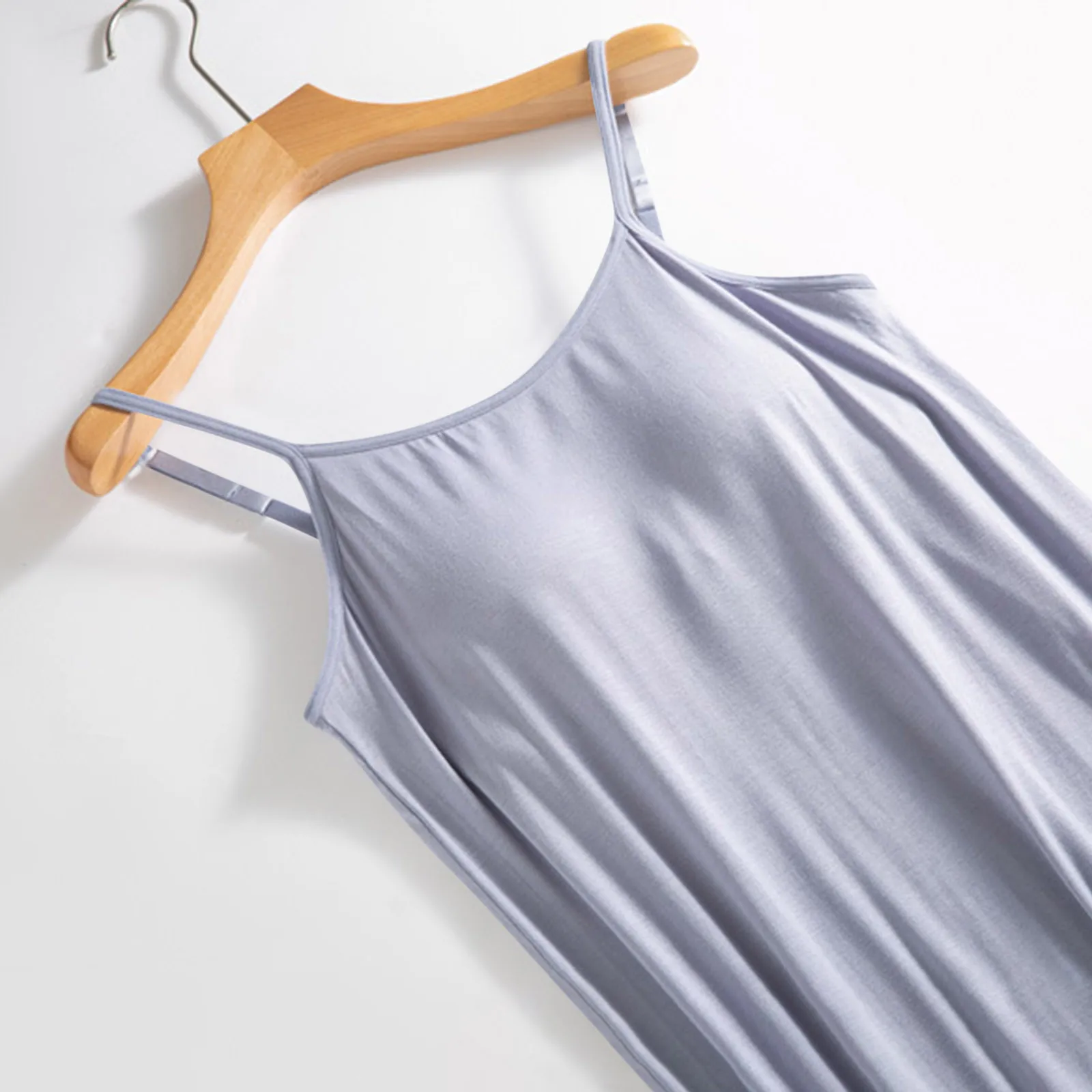 

Comfort Soft Nightwear For Women Chest Pad Sexy Sleepwear Night Dress Modal Cotton Summer Nightgowns Female Sling Nightdress