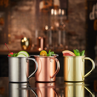 400ML Copper Plated Mug Durable Copper Beer Mugs Coffee Mug Milk Cup Copper Cocktail Whiskey Glass Drinkware Cocktail Set