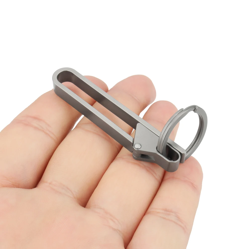 

Outdoor Keyring Titanium Belt Buckle Titanium Waist Clip Keychain Accessories Keyring Holder Portable Tool