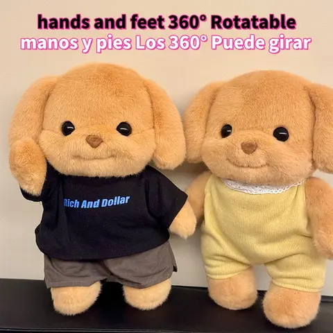 35cm 손과 발 회전식 Sylvanian 귀여운 역할 푸들 플러시 장난감 아기 인형 가족 생일 선물