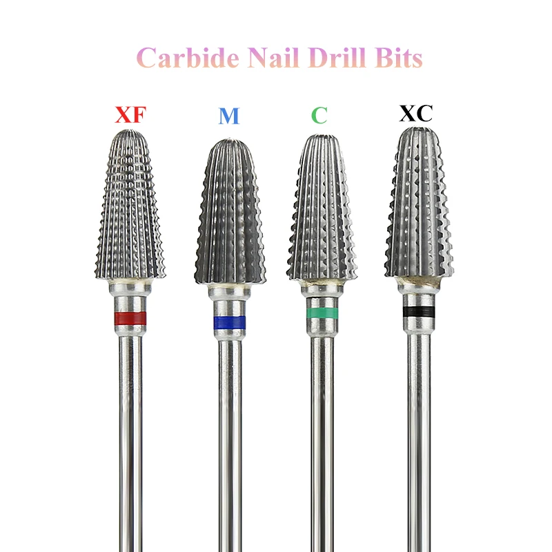 1PCS Hartmetall Nagel Bohrer 3/32 "Nagel Bits Rotary Grat Fräser für Maniküre Elektrische Nägel Zubehör werkzeug