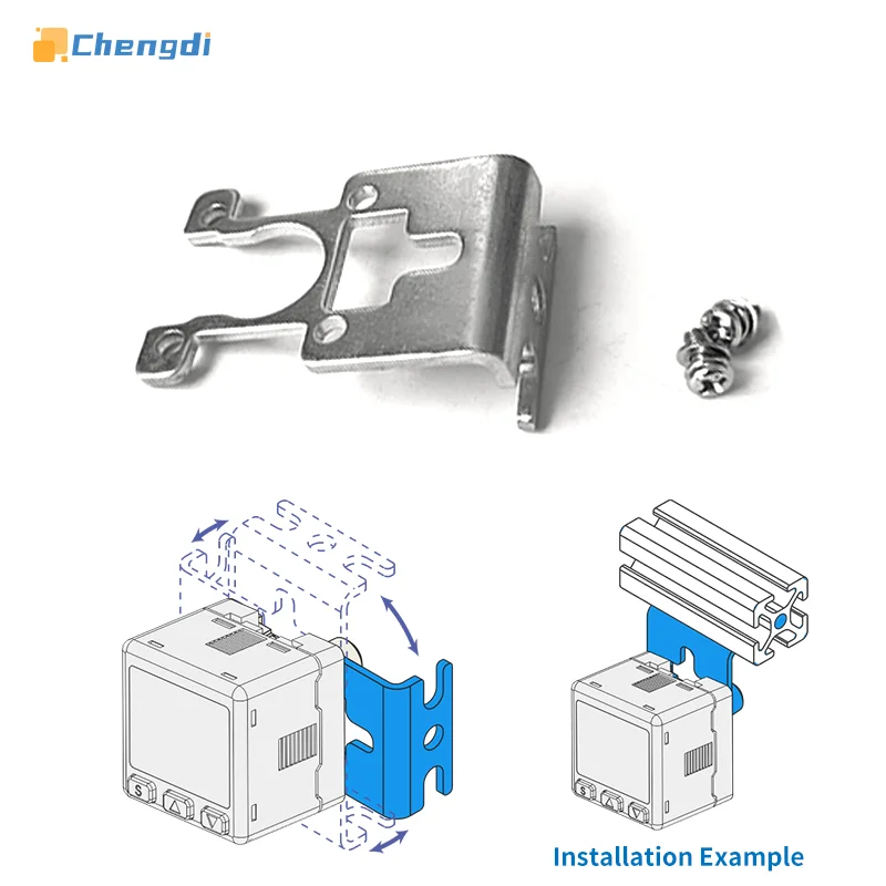 

Vacuum negative pressure gauge mounting bracket pneumatic sensor accessory metal mounting bracket L-shaped Z-shaped bracket