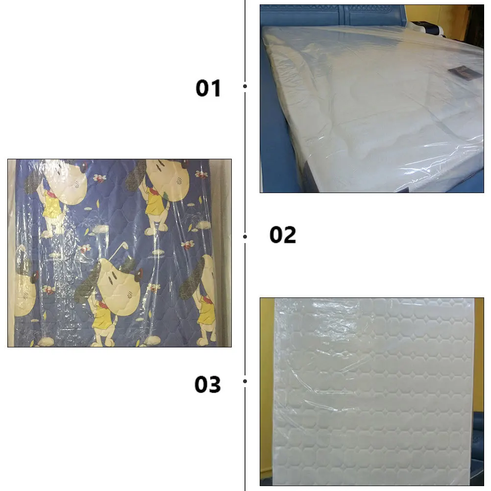 

1 pc Pe Self-Adhesive Mattress Protector Cover Heavy Duty Waterproof Dust Mite Proof For Mattress Storage Moving Supplies