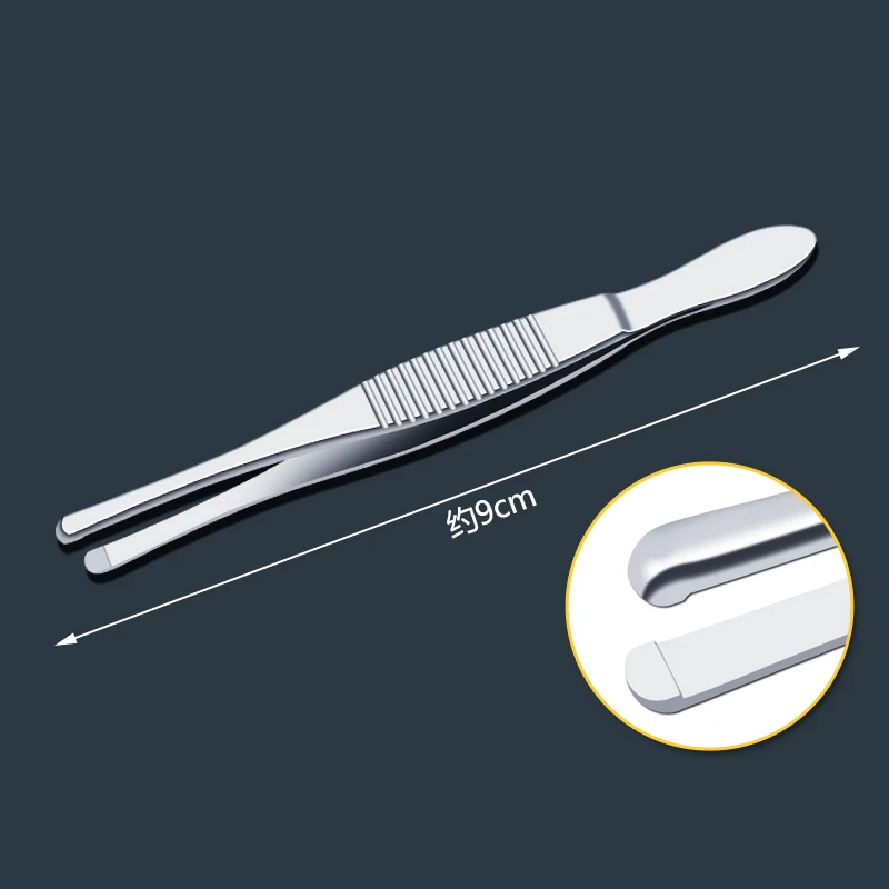 9cm Plucking Eyelash Tweezers Safety Round Head Eyebrow Clip Eyebrow Tweezer Clip