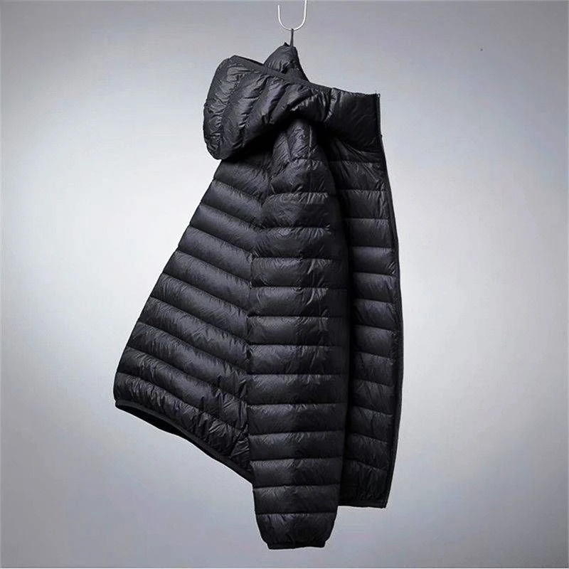 

2026 New Light and Thin Down Cotton Men's Stand-up Collar Hooded Thermal Jacket Winter Jacket Men Down Jacket Coats