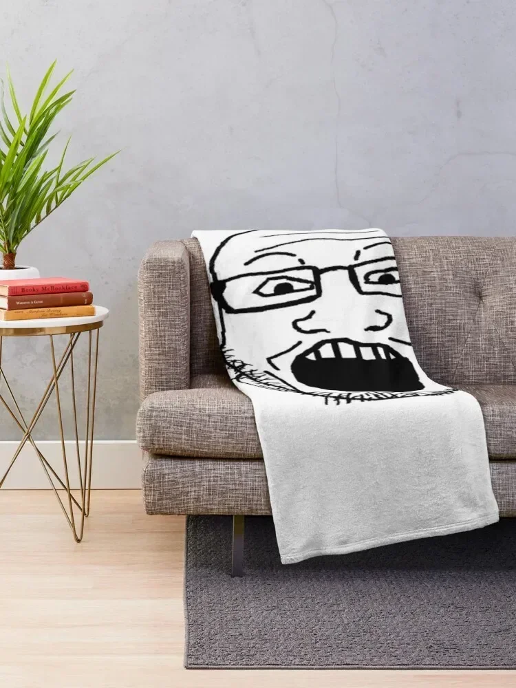 Markiplier Soyjak Throw Blanket Blankets Sofas Of Decoration christmas decoration Blankets