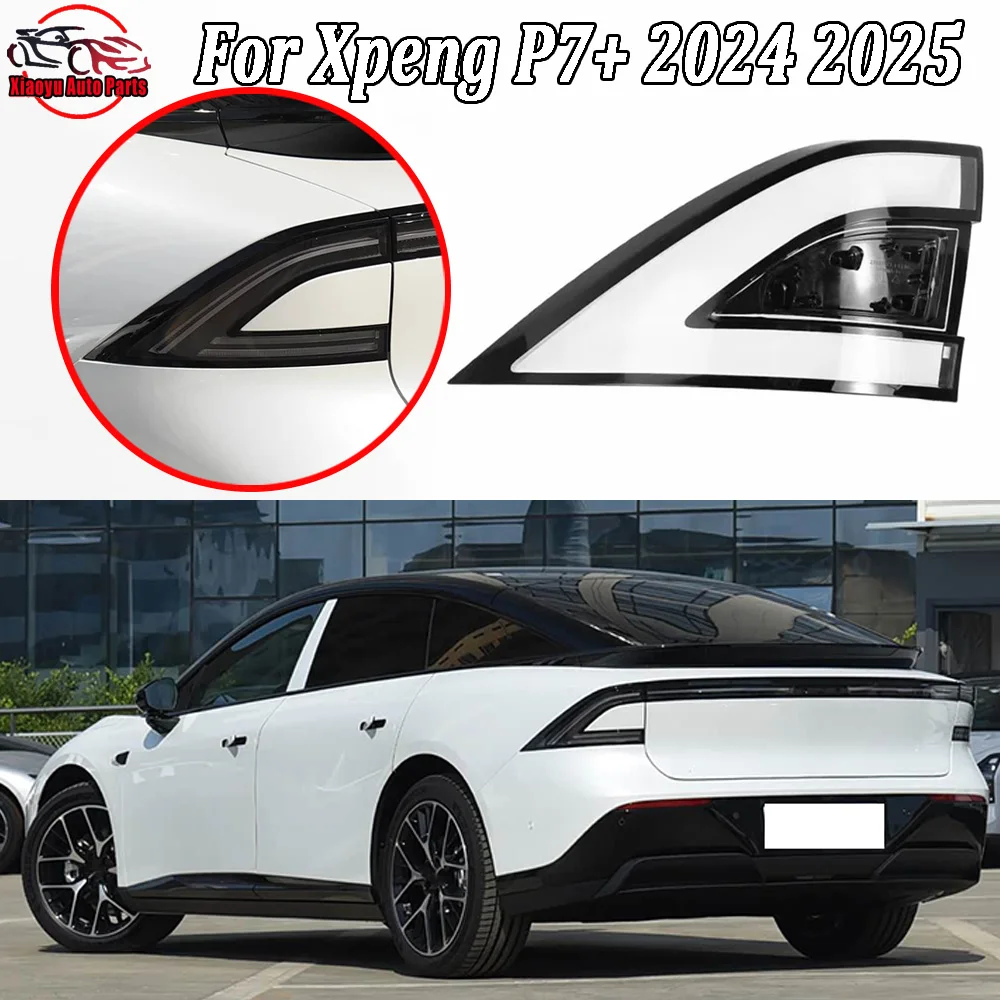 

For Xpeng 2024--2025 P7+ Car Accessories Rear Outer Taillight Shell Tail Lamp Cover Turn Signal Stop Light Mask Plexiglass
