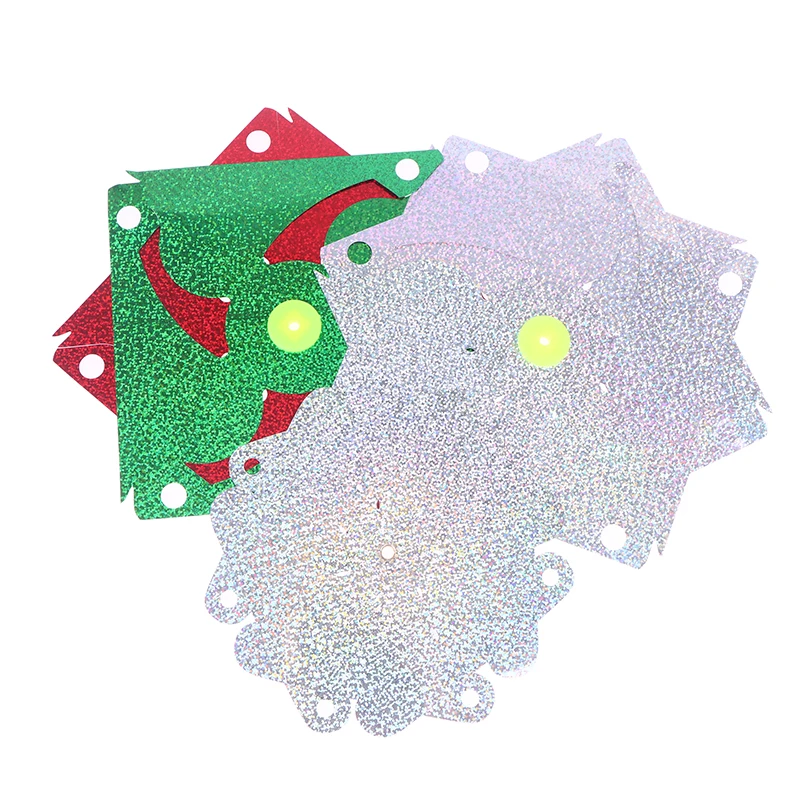 1Pcs PET Reflective Bird Repeller Pinwheel - Scarecrow Spinner For Garden Lawn & Yard Deters Birds With Sparkly Decoration