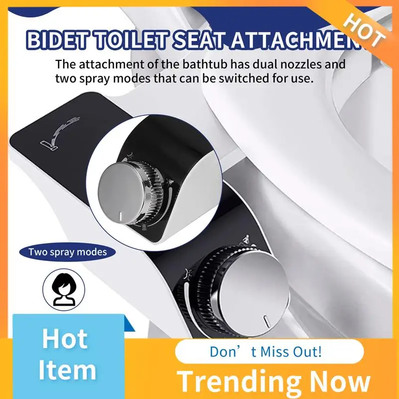 

CMHI-Насадка для сиденья для унитаза для биде, ультратонкая неэлектрическая самоочищающаяся двойная насадка для мытья холодной воды