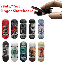 2Pcs/1Pc Finger Toy Professional FingerBoards Mini Skateboard Fingerboards Educational  Party Favor Gift for Kids Boys Girls