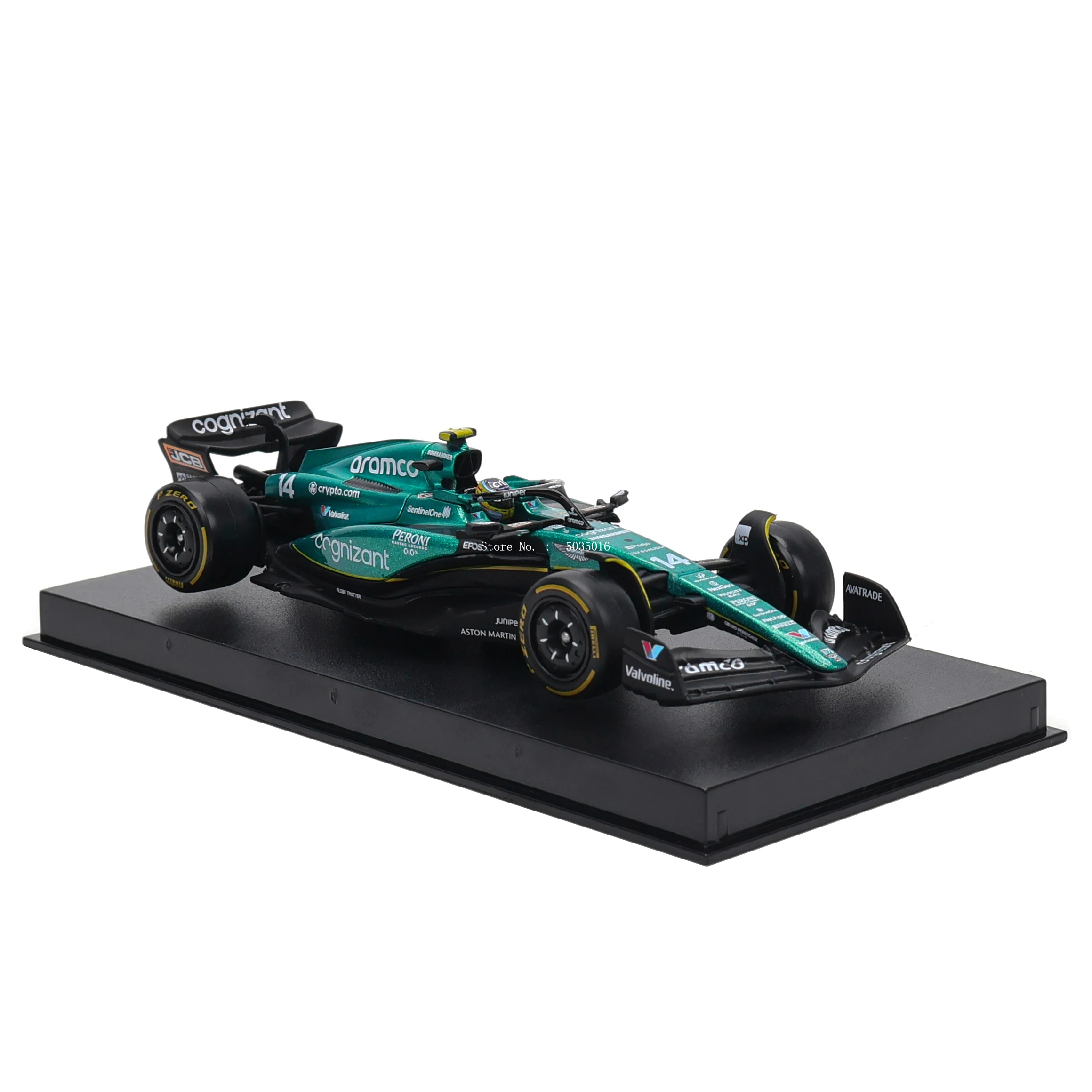 Bburago 1:43 F1 Aston Martin Aramco F1 Team AMR23 2023 #14 Alonso #18 Stroll Alloy Car Die Cast Model Toy Collectible