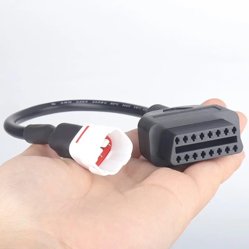 

4 Pin OBD2 16-Pin Diagnostic Adapter Cable For Yamaha 0.3M Motorcycle ECU EFI Fault Code Reader Scanner Tool Connector Cable