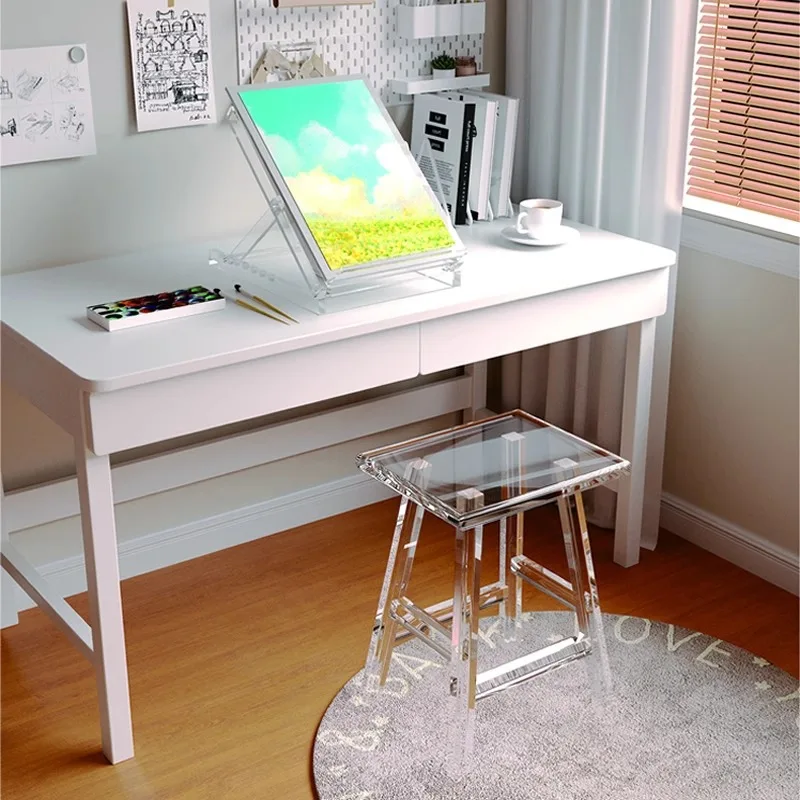 Light luxury acrylic transparent stool crystal texture waterproof and moisture-proof bathroom bath stool household