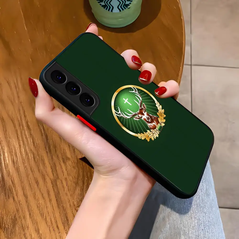 Funda de teléfono con logotipo de J-Jagermeister para Samsung S25 S22 S24 S23 S21 FE Plus, funda de parachoques Ultra Skin Feel