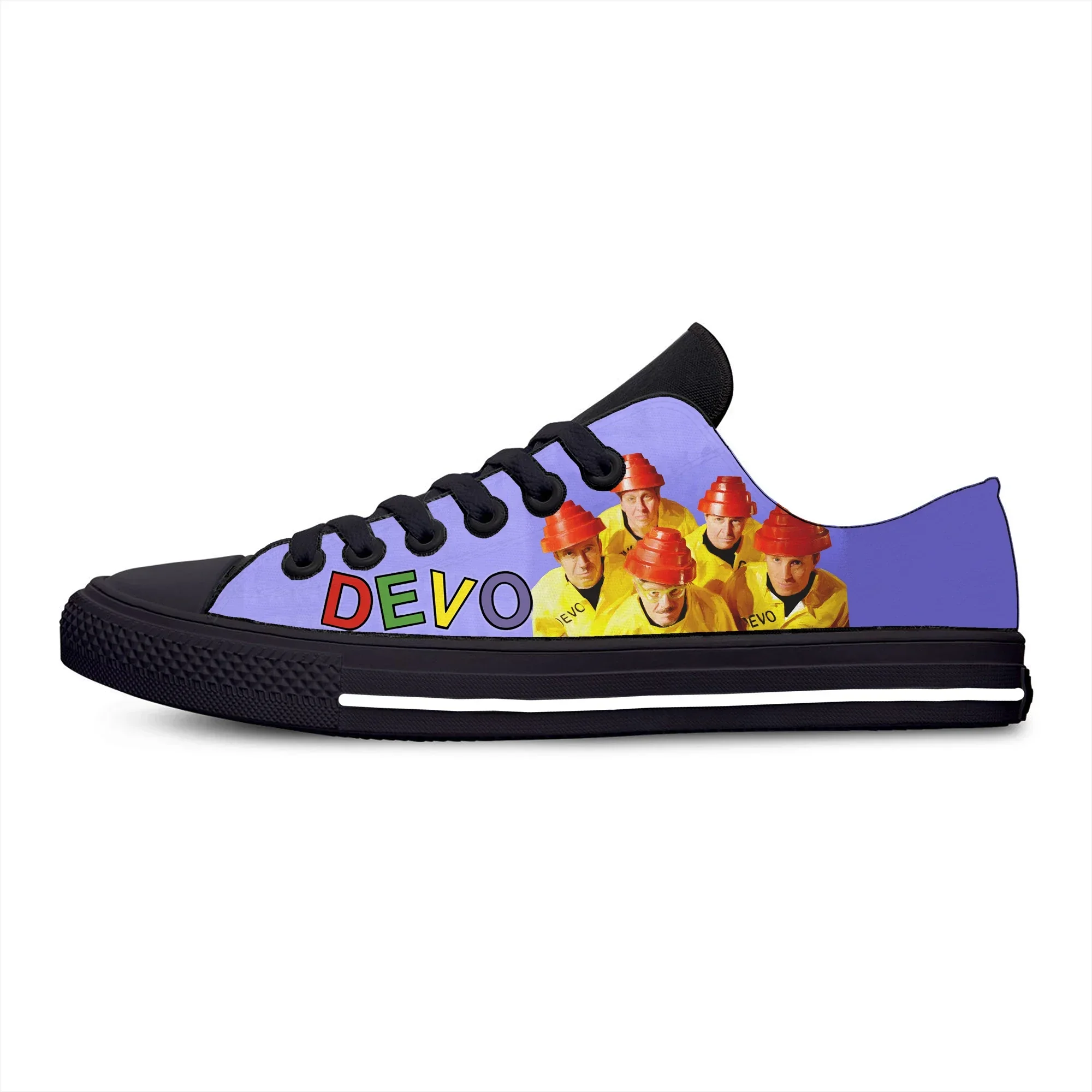 Devo Zweep It Rock Band Lage Top Sneakers Heren Dames Tiener Vrijetijdsschoenen Canvas Hardloopschoenen 3d Bedrukte Lichtgewicht Schoen