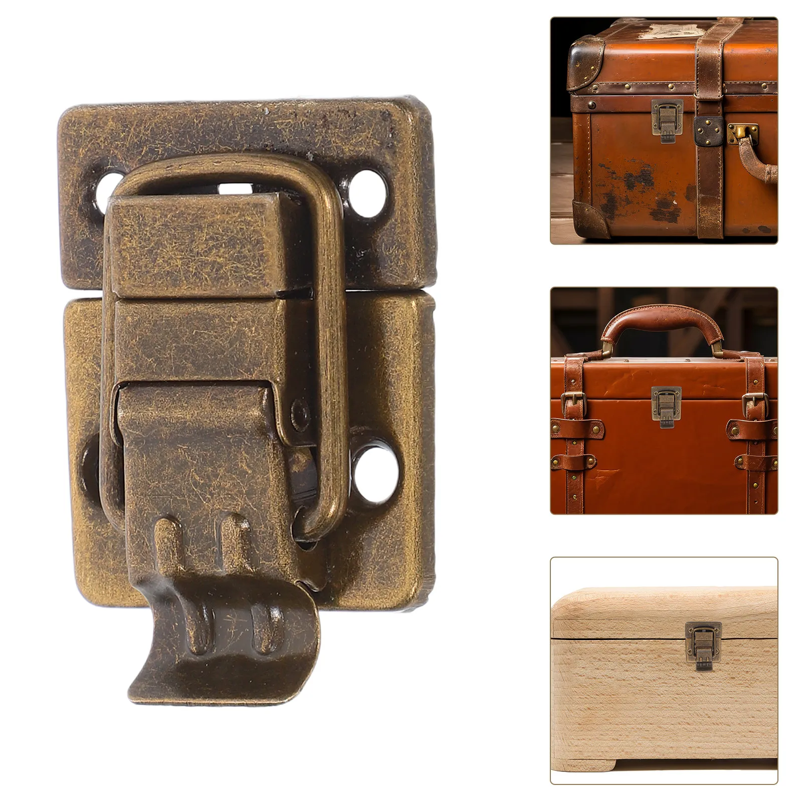 6Pcs Vintage Chest Hasps Iron Toggle Latches for Jewelry Box Wooden Toolbox Packing Case Suitcase Closure Decorative Box Buckles
