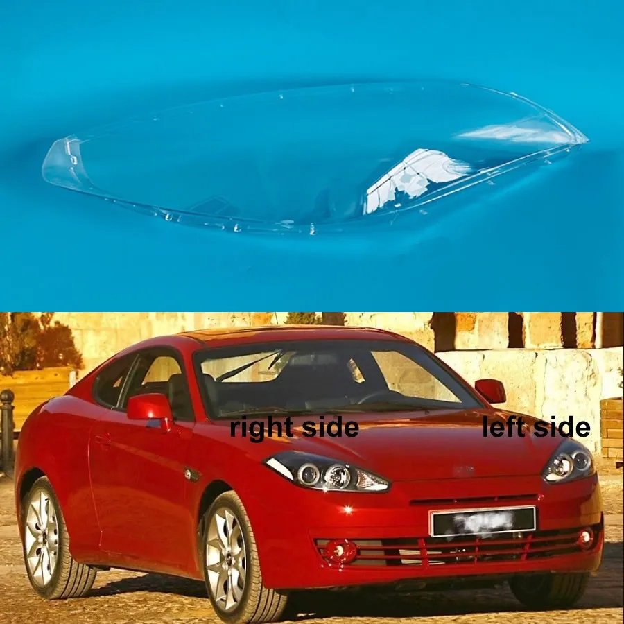 

For Hyundai Rohens Coupe 2006 Headlamp Lamp Shell Transparent Headlight Cover Lens Plexiglass Replace Original Lampshade
