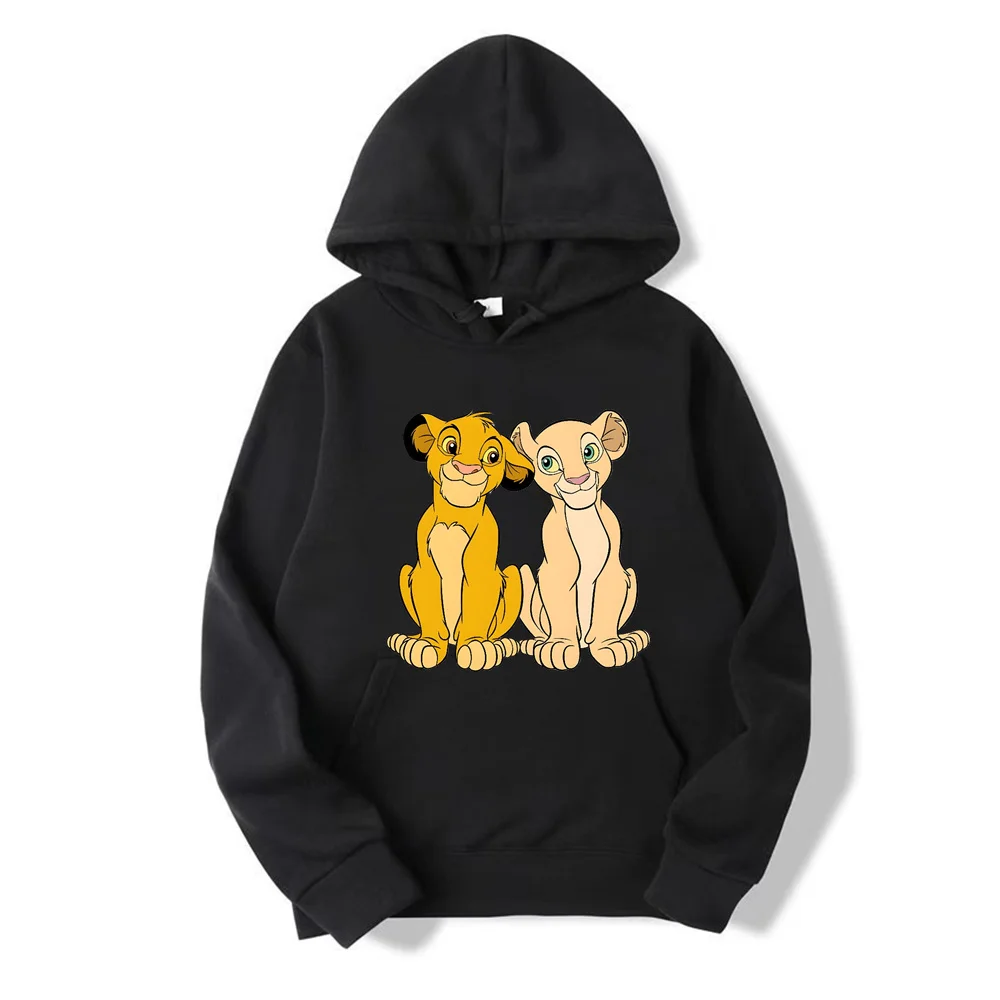 2024 Couples Disney The Lion King Hoodies Spring Autumn Long Sleeve hooded Sweater Loose casual coat women men Sweatshirts kids