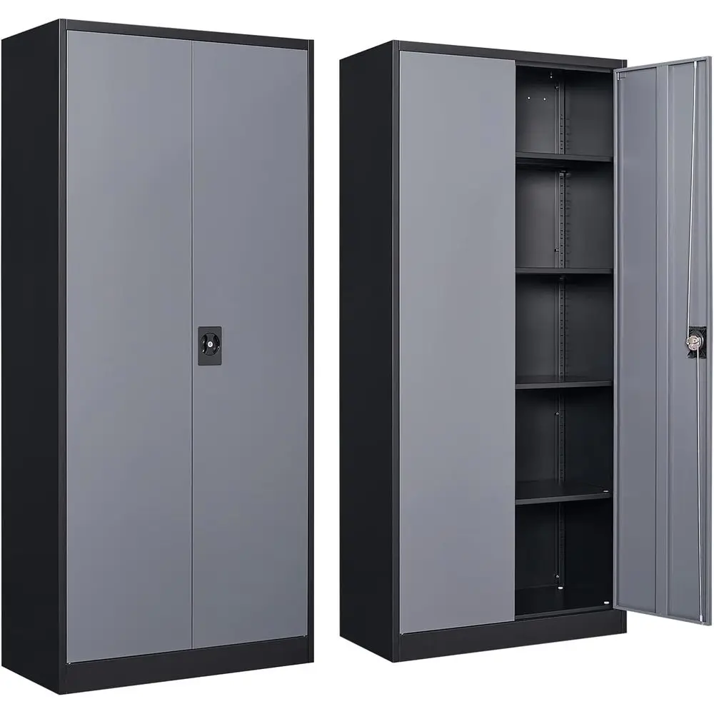 

71 Tall Steel Lockable Storage Cabinet for Home, Office, Garage, and Gym