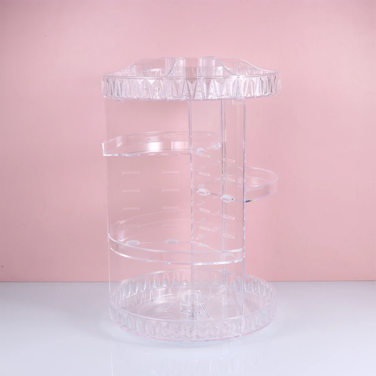 

Material Cosmetics Shelf Durable Safe Space Saving Display Makeup Storage Acrylic Rotative Simple Fashionable