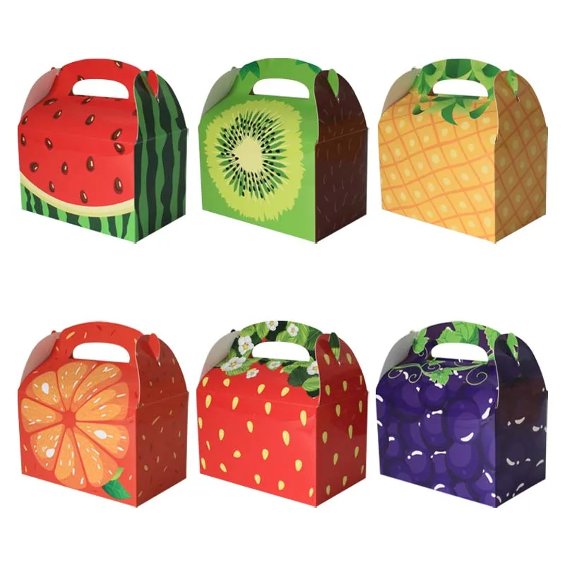 Summer Party Favor Boxes,Fruit Theme Party Candy Treat Boxes,Gift Boxes for Birthday Party Baby Shower Decoration Supplies