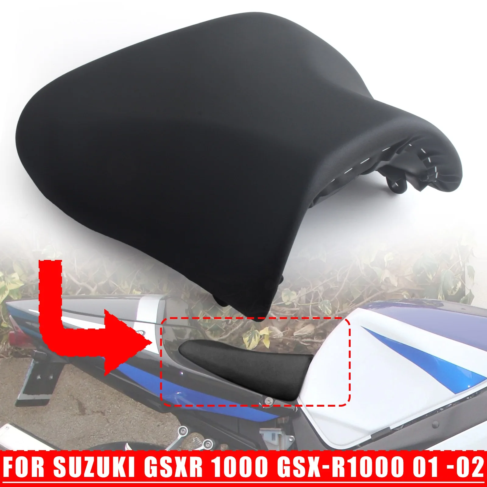 For Suzuki GSXR 1000 2001-2002 Motorcycle Front Rider Driver Seat